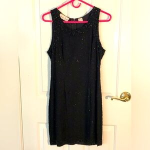 Beaded on silk LBD.